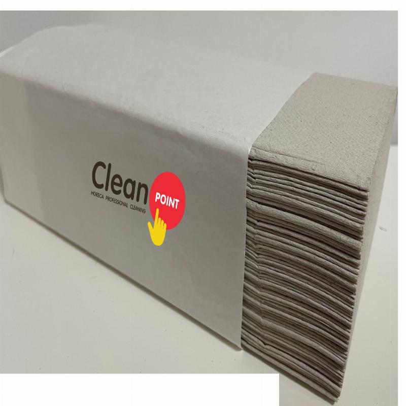 Clean Point Рушник паперовий V-скл. сірий макулатурний 160 шт.